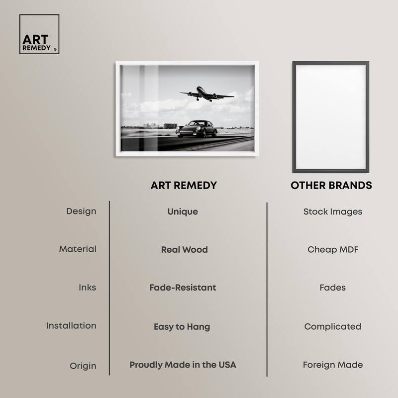 Sports Car Takeoff Shadowbox by Art Remedy