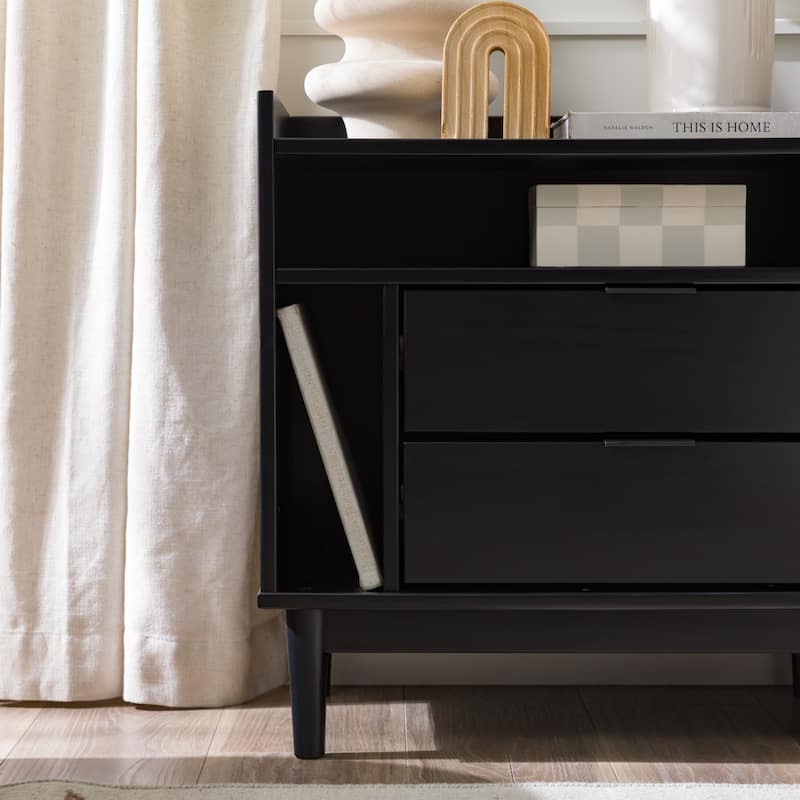 Middlebrook Modern Gallery Top Solid Wood Nightstand