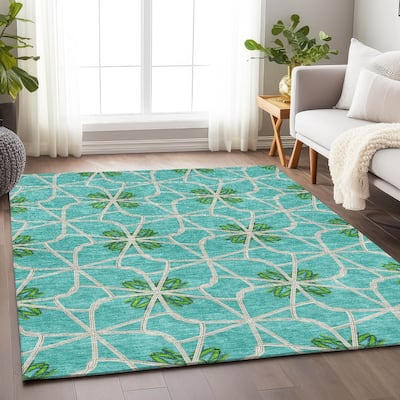 Premium Washable Super Soft Contemporary Tangle Mayfield Rug