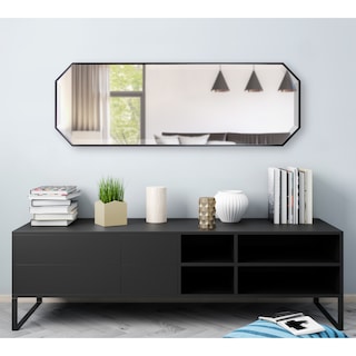 Kate and Laurel Rhodes Octagon Panel Framed Wall Mirror
