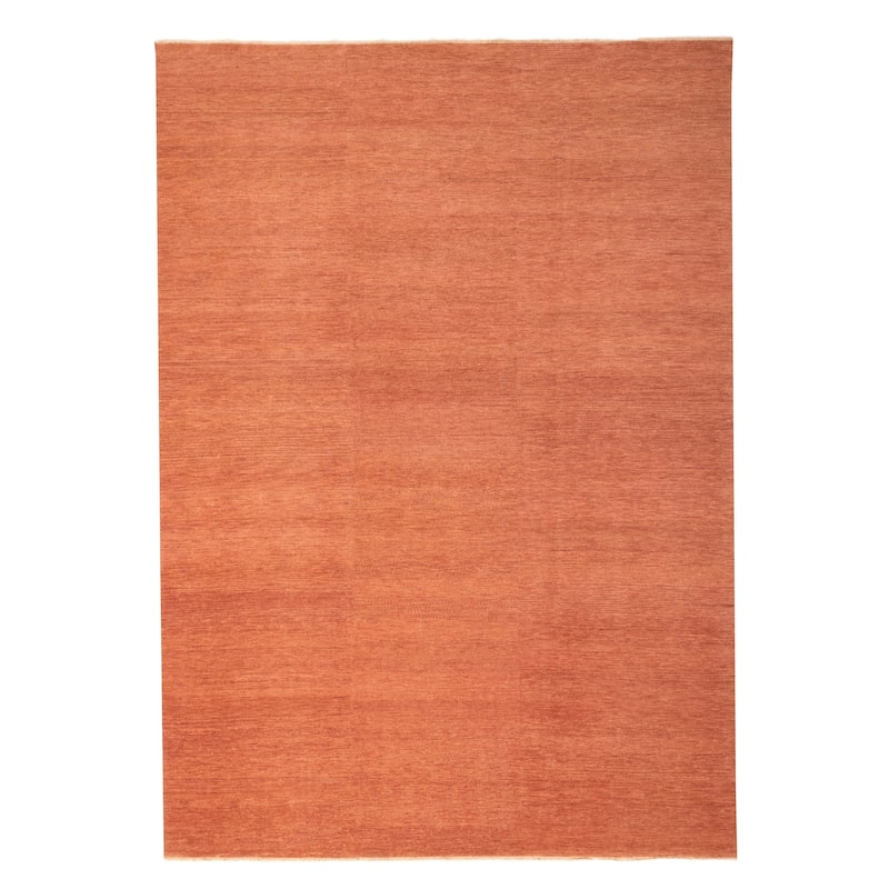 ECARPETGALLERY Hand-knotted Pak Finest Gabbeh Copper Wool Rug - 10'0 x 14'1