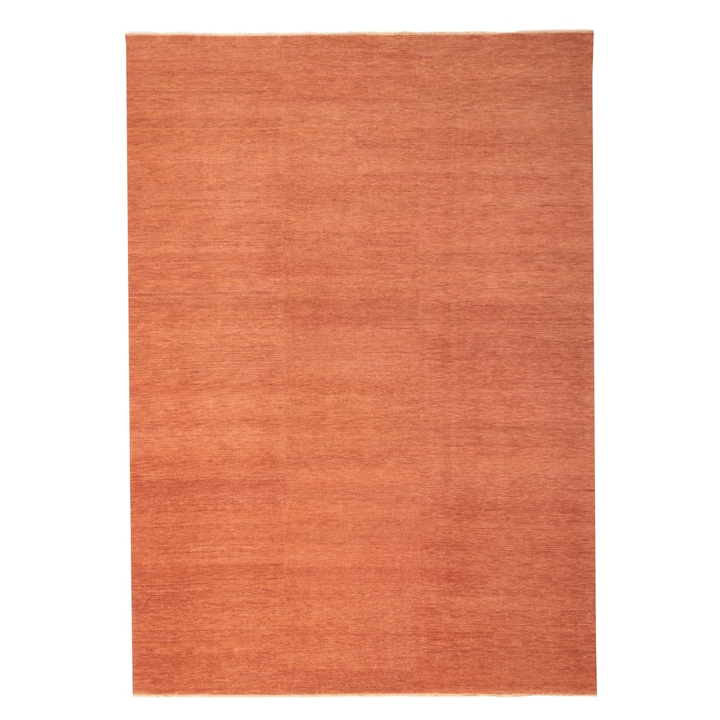 ECARPETGALLERY Hand-knotted Pak Finest Gabbeh Copper Wool Rug - 10'0 x 14'1