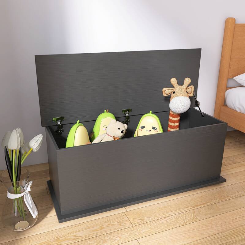Storage Chest Trunk, Lift Top Wood Box for Toys Entryway Bench Organizer Home Furniture