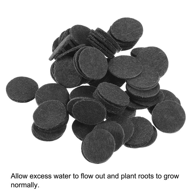 100pcs Plant Pot Hole Pad Round Nonwoven Flower Bonsai Bottom Soil Mat