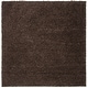 preview thumbnail 58 of 140, SAFAVIEH August Shag Solid 1.2-inch Thick Area Rug 3' Square - Brown