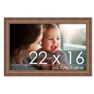 22x16 Traditional Antique Gold Complete Wood Picture Frame with UV ...