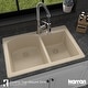 preview thumbnail 23 of 58, Karran Drop-In Quartz 33 in. 1-Hole 60/40 Double Bowl Kitchen Sink Kit
