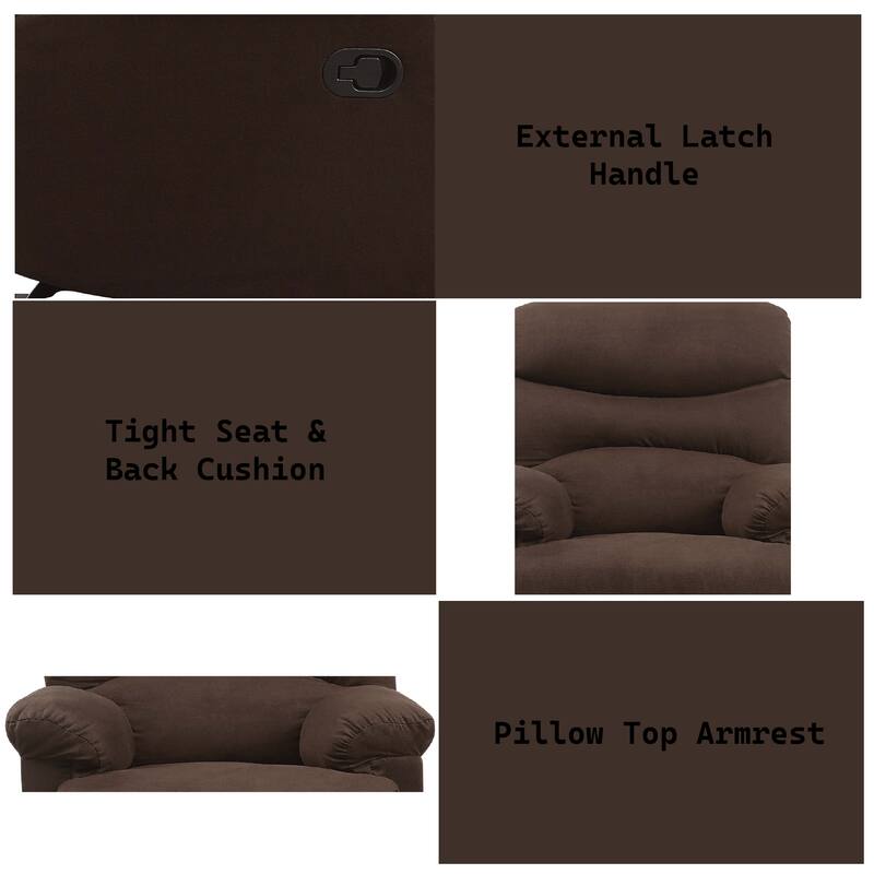 Chocolate Microfiber Motion Glider Recliner