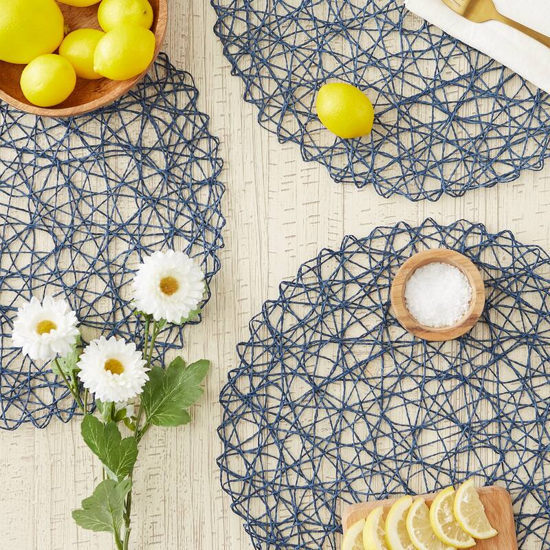 Design Imports Woven Paper Kitchen Placemat Set (Set of 6)