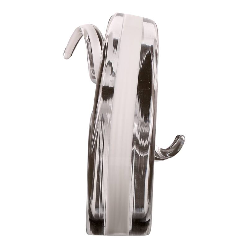 Glass Sculpture Abstract Spiral Accent Home Office - 9" Clear - 8" x 6" x 9"