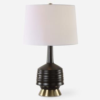 Uttermost Foster Black Glaze Table Lamp - 26'' H X 16'' W X 16'' D