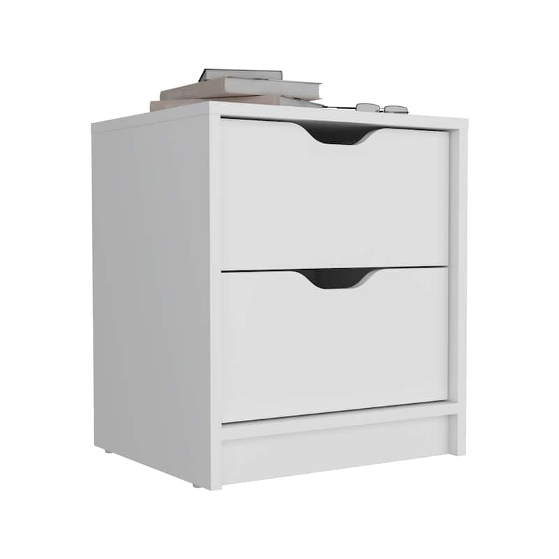 Raymer 2 Piece Bedroom Set,Nightstand +Dresser，White，for Bathroom,Living Room,Bedroom