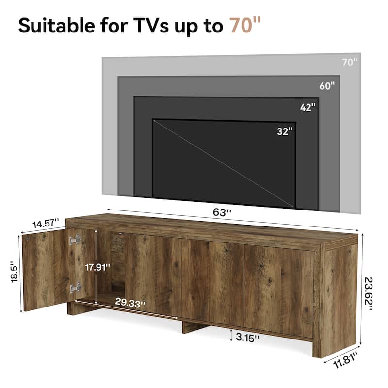 Mid-Century Entertainment Center for TVs Up to 70"