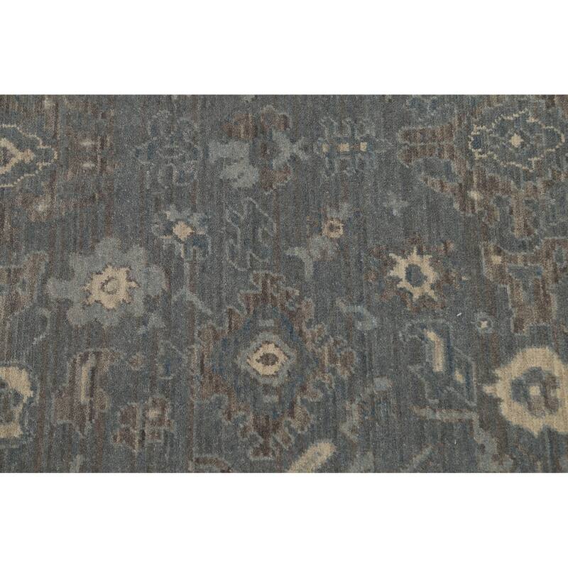 Silver Washed Turkish Ziegler Wool Area Rug Home Decor Carpet - 6'7" x 9'10"