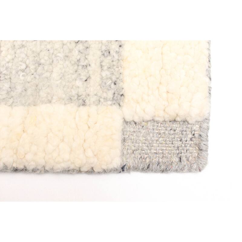 ECARPETGALLERY Hand-knotted Tangier Cream Wool Rug - 5'0 x 8'1