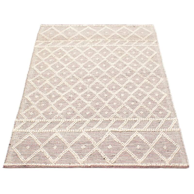 ECARPETGALLERY Braid weave Sienna Cream Wool Rug - 4'11 x 8'0