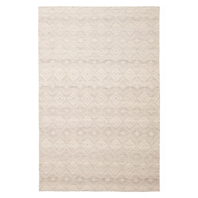 ECARPETGALLERY Hand Tufted Timeless Cream Wool Rug - 5'3 x 7'11
