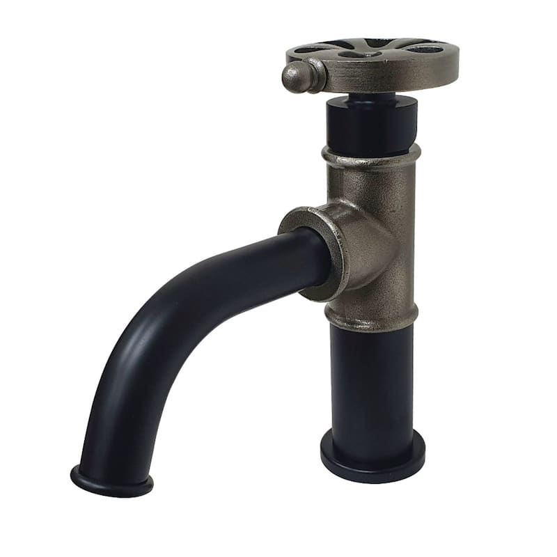 Kingston Brass Belknap 1.2 GPM Deck Mounted Single Hole Bathroom - Matte Black / Black Stainless