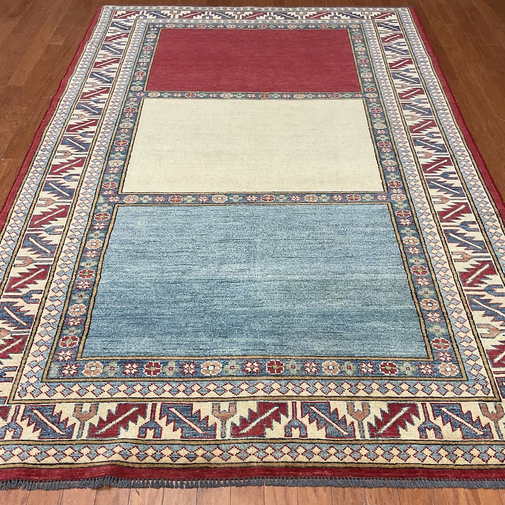 HERAT ORIENTAL Handmade Kazak Wool Rug - 5'9" x 8'10"