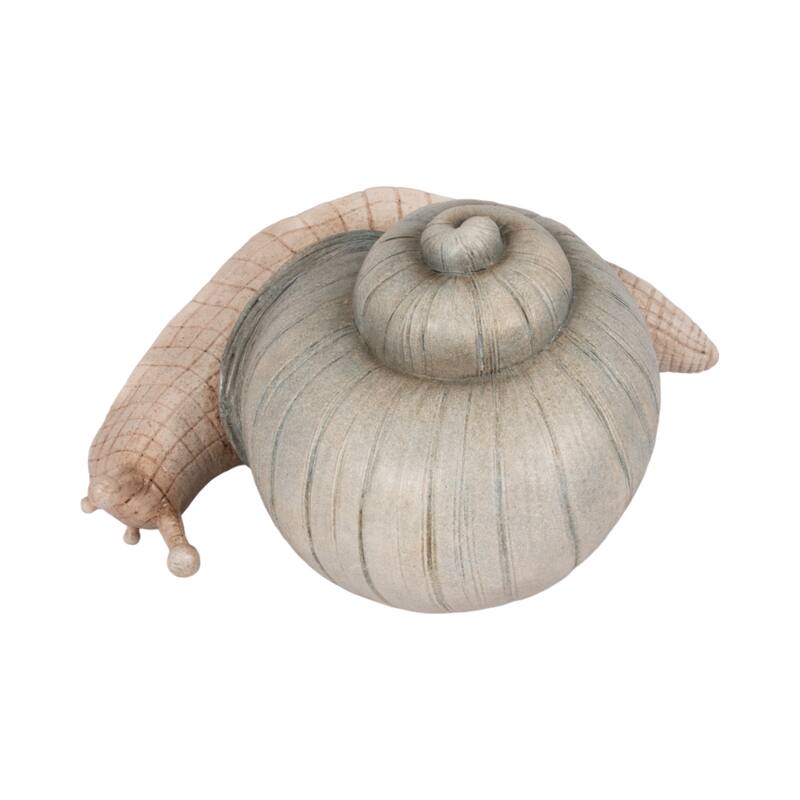 Sagebrook Home 11-inch Green Garden Snail, Durable Polyresin