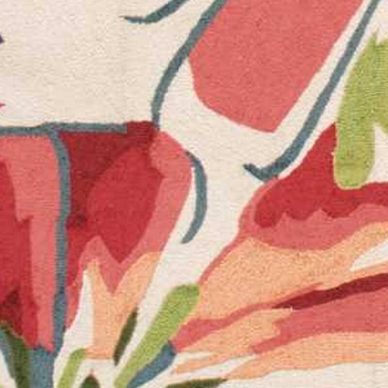 Gexad Floral Traditional Stain Resistant Area Rug By HomeRoots - 126' X '96' X '0.25