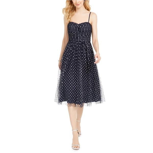 Eliza J Womens Shimmer Polka Dot A-line Dress,, Blue, 12 - Bed Bath & Beyond - 41850625 Eliza J Womens Shimmer Polka Dot A-line Dress,, Blue, 12 - Bed Bath & Beyond - 41850625