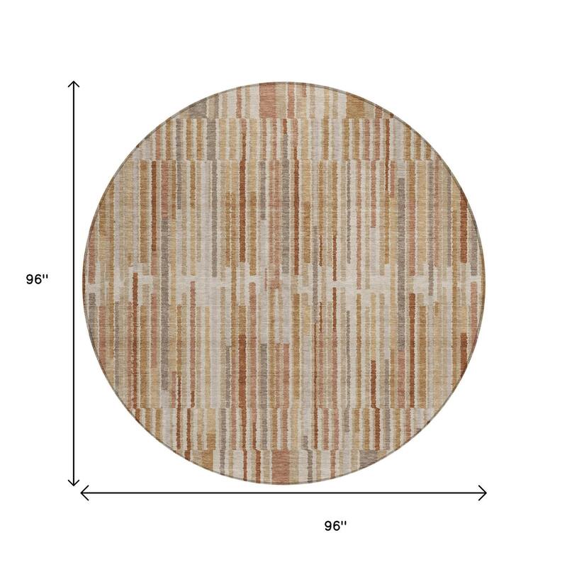 HomeRoots Striped Transitional Rectangle Outdoor Rug
