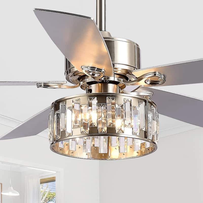 52" 5-Blade Farmhouse Ceiling Fan with Lights Remote Control
