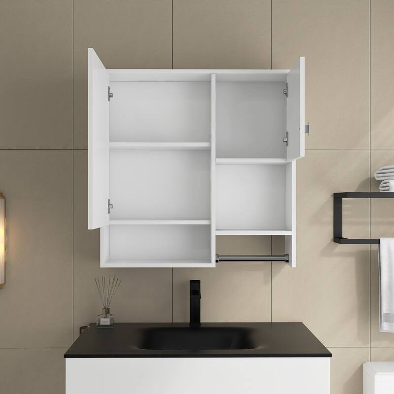 29'' x 28'' Modern Wall Mounted Medicine Cabinet with Mirror - 30" x 7"