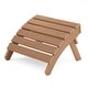 preview thumbnail 10 of 12, WINSOON All Weather HIPS Outdoor Folding Ottoman Adirondack Chair Footrest Teak