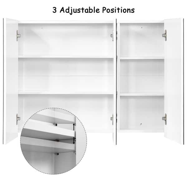 Shop Costway 36 Wide Wall Mount Mirrored Bathroom Medicine