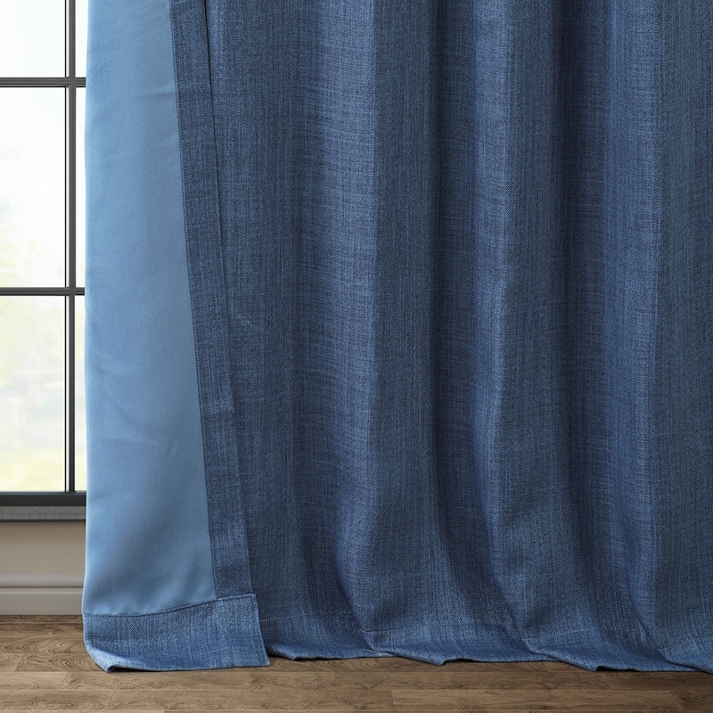 Exclusive Fabrics Faux Linen Room Darkening Curtain (1 Panel)