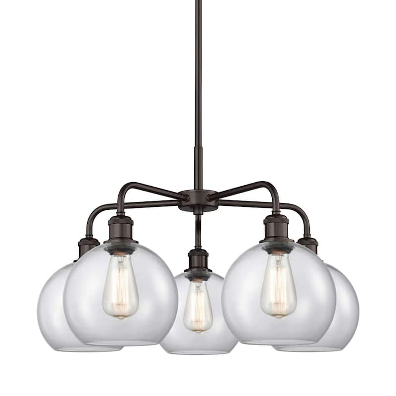 Innovations Lighting 516-5CR-16-26 Athens Chandelier Athens 5 Light - Oil Rubbed Bronze / Clear