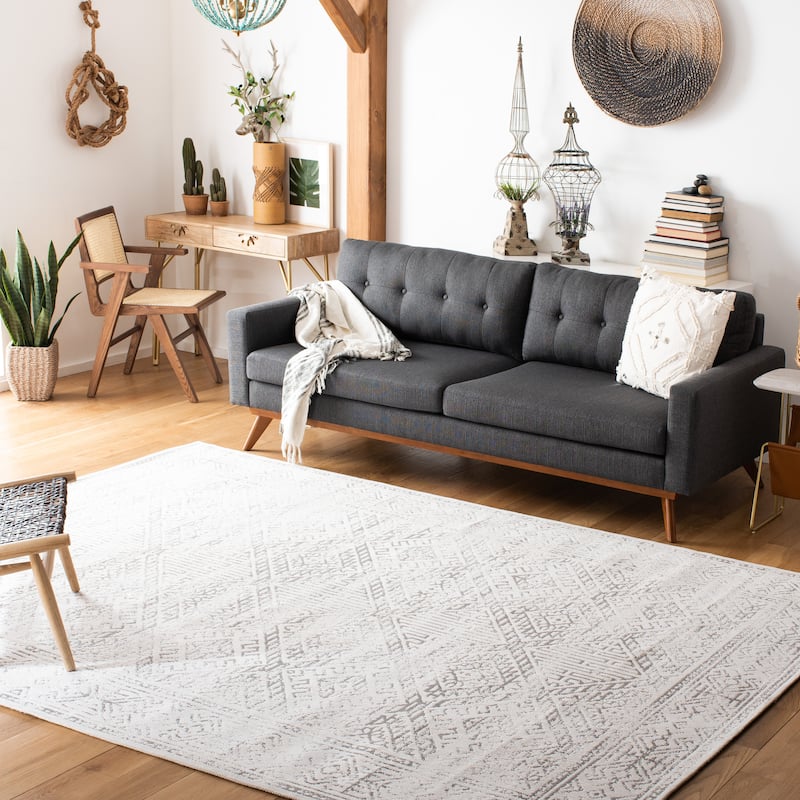SAFAVIEH Hand-Woven Classic Vintage Tessa Moroccan Rug - 8' x 10' - White/Grey