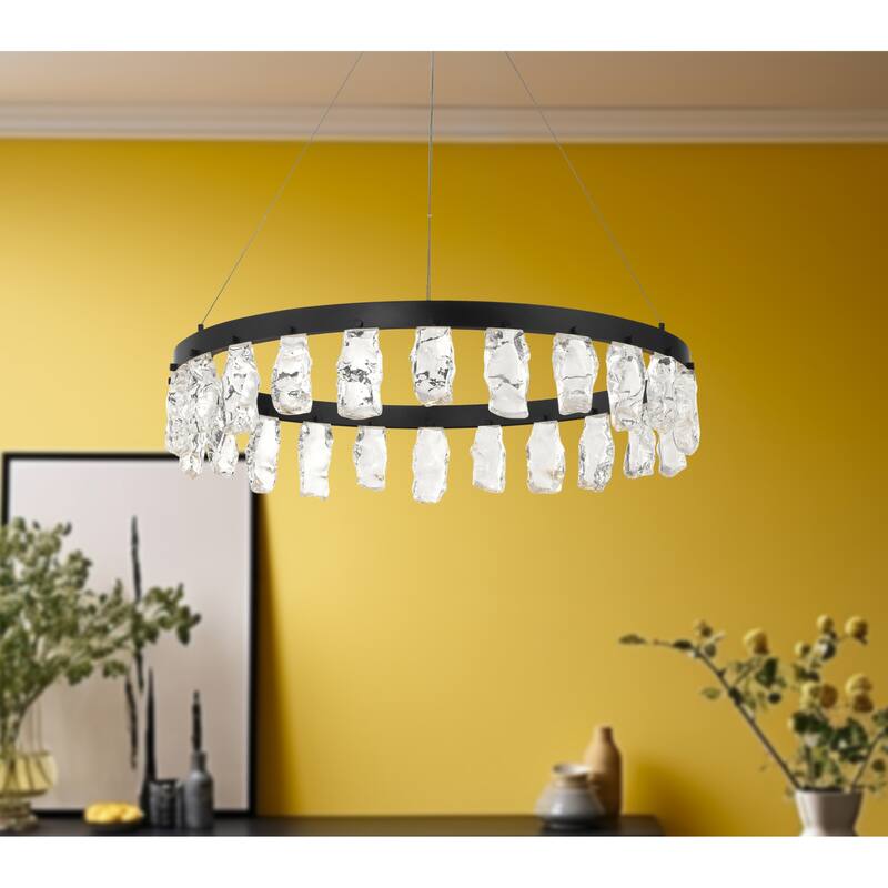Kovacs P1497-L Artic Glacier 33" Wide LED Crystal Ring Chandelier