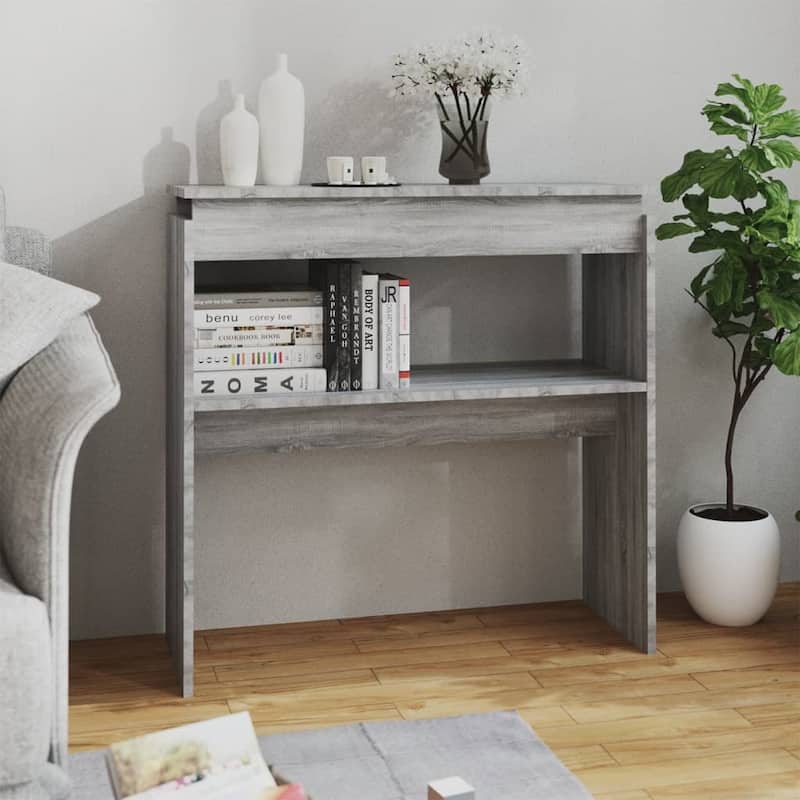 vidaXL Console Table Entryway Table Hallway Narrow Side Table Engineered Wood - 31.5"x11.8"x31.5" - Gray sonoma