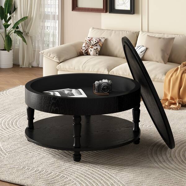Round Coffee Table with Storage - Bed Bath & Beyond - 43630353