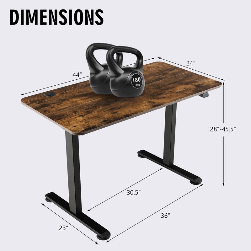 Gymax Electric Standing Desk Adjustable Stand up Computer Desk