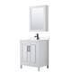 Option White, Black Trim, White Quartz Top