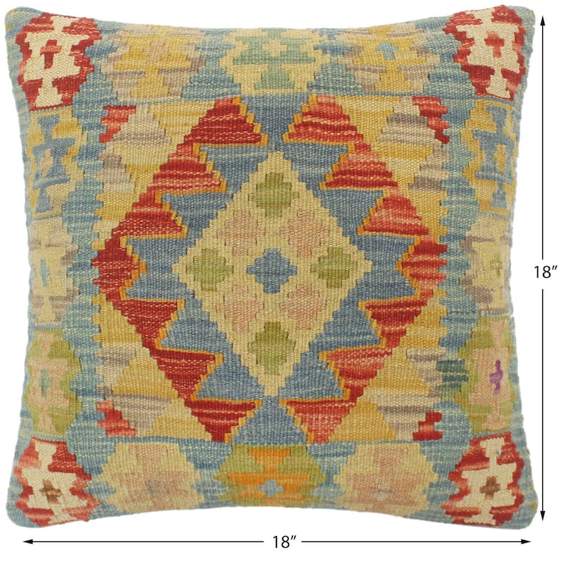 Boho Chic Turkish Do Hand Woven Kilim Pillow