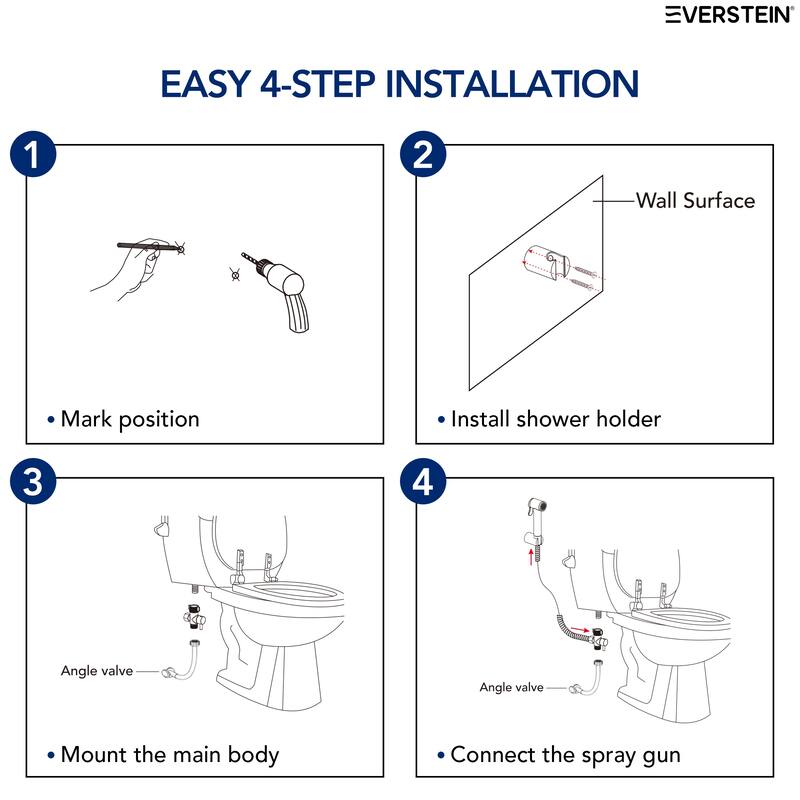 Multi-Purpose Handheld Bidet Sprayer Round Bidet Sprayer Set