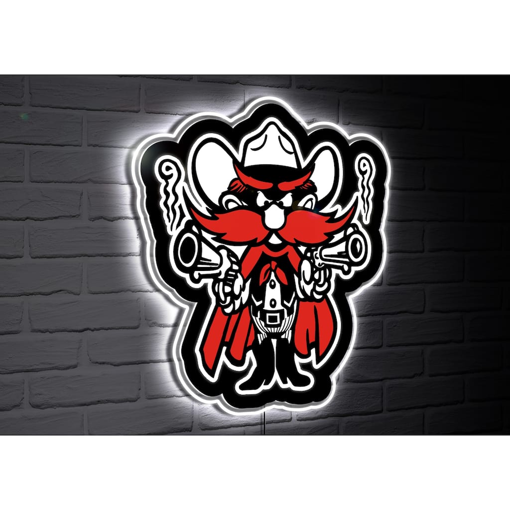 Texas Tech University College Mascot Plug-In LED Lighted Sign