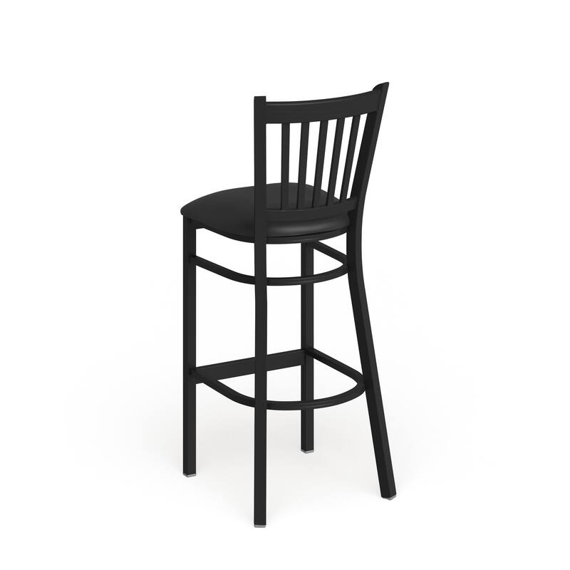 Vertical Back Metal Restaurant Barstool - 16.75"W x 18.75"D x 42"H - 16.75"W x 18.75"D x 42"H