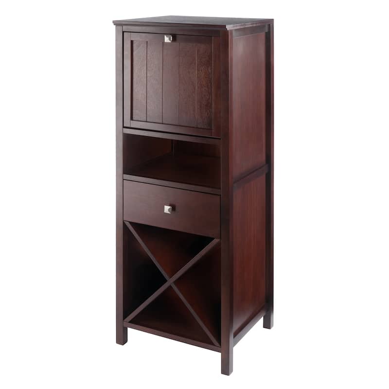 47.50" Walnut Finish Jelly and Wine Storage Cabinet