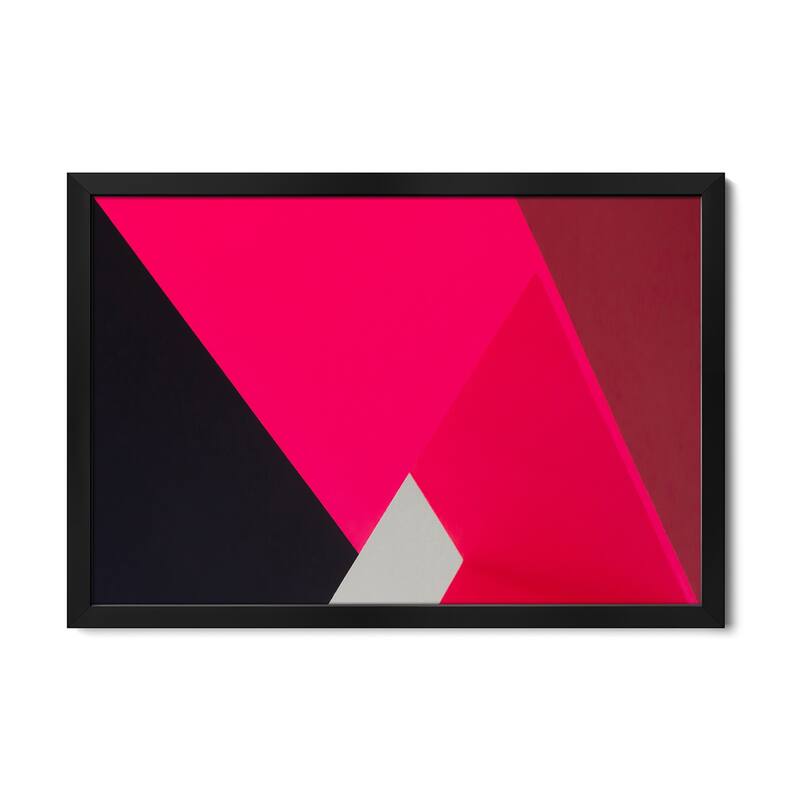Diagonals Premium Framed Poster by Greetje van Son - Black - 24x16x1