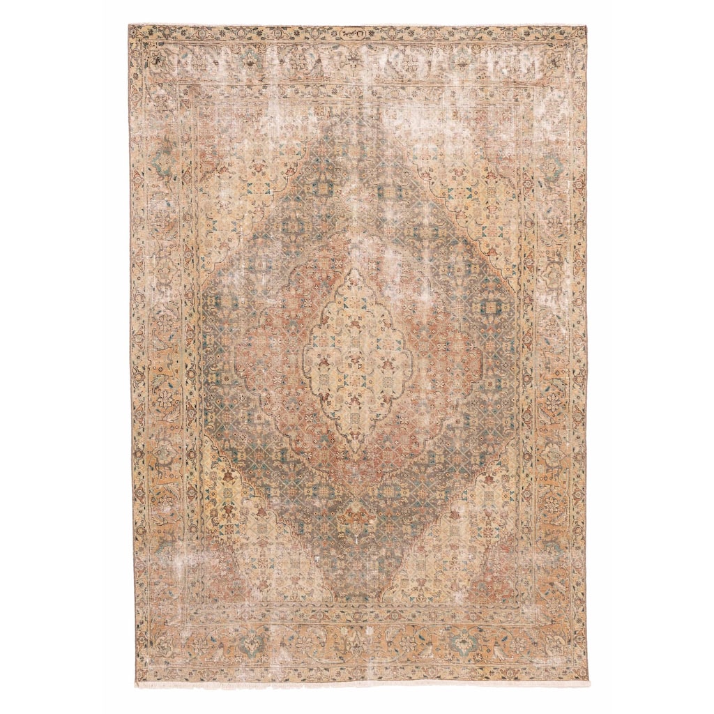 ECARPETGALLERY Hand-knotted Antalya Vintage Dark Grey Wool Rug - 6'3 x 8'11