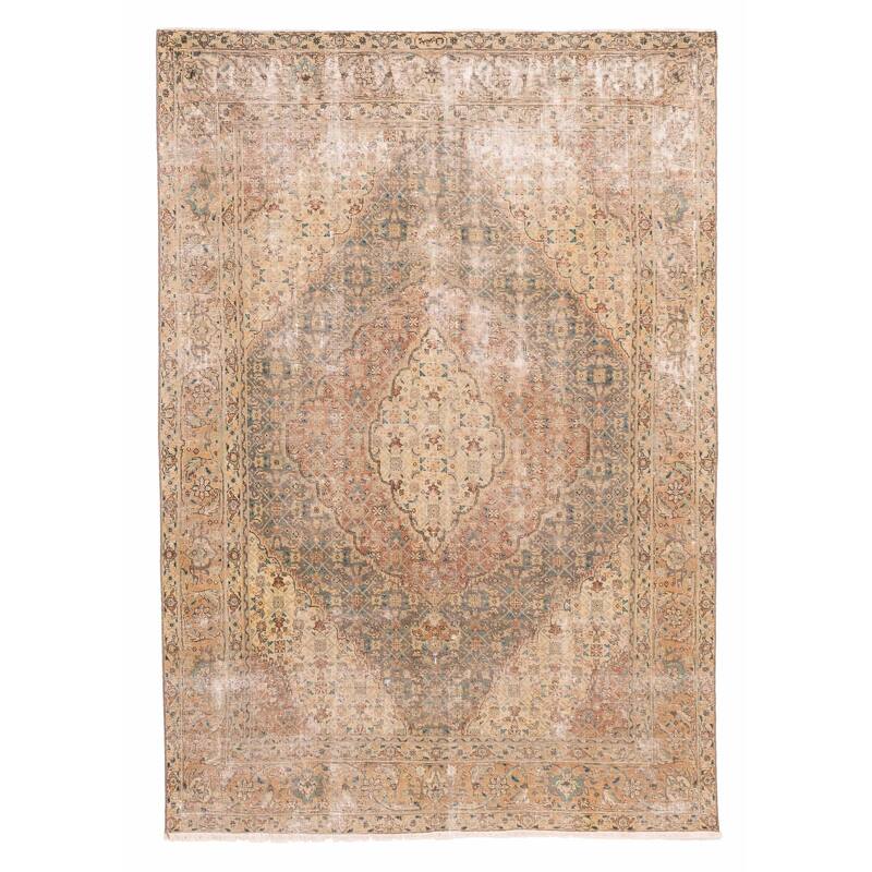 ECARPETGALLERY Hand-knotted Antalya Vintage Dark Grey Wool Rug - 6'3 x 8'11