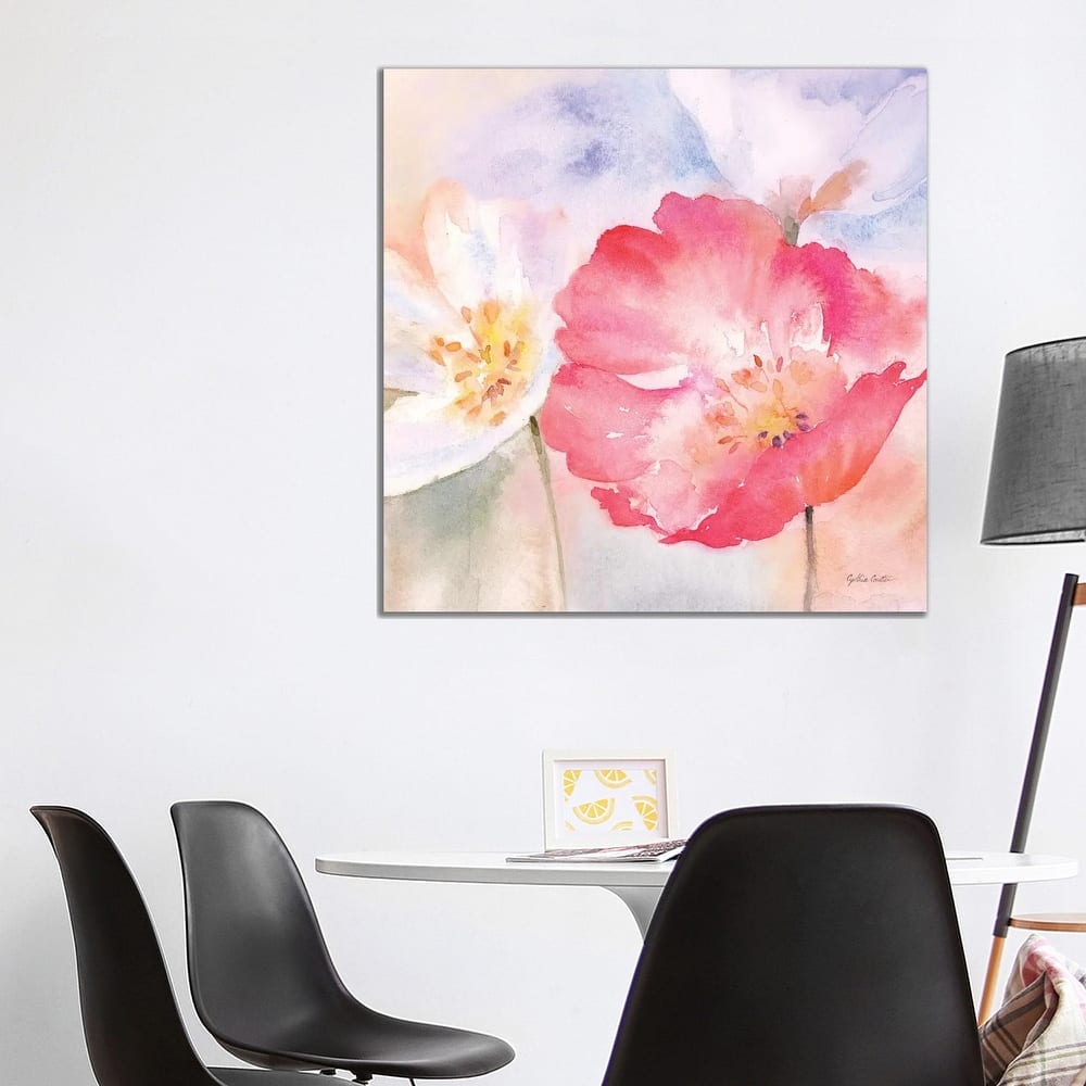 iCanvas "Watercolor Poppy Meadow Pastel II" by Cynthia Coulter Canvas Print