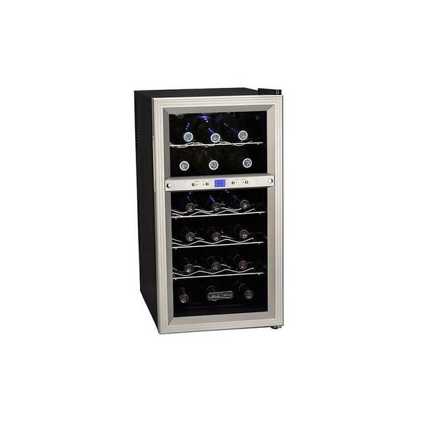 Koldfront TWR181E 14 Inch Wide 18 Bottle Wine Cooler with Dual Thermoelectric Cooling Zones