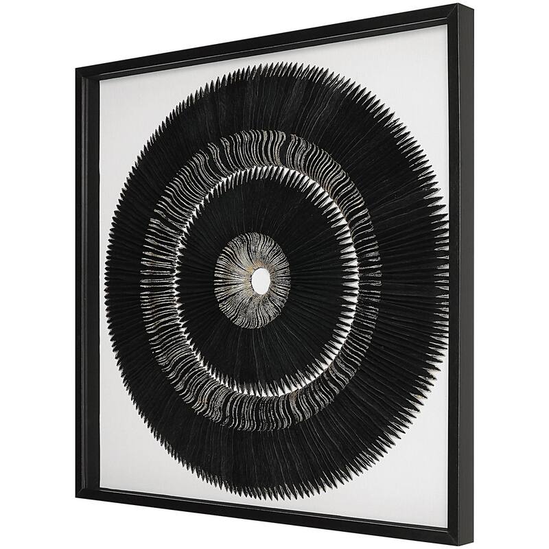 Uttermost 04311 Sandara 39-3/8" x 39-3/8" Framed Decorative Panel - Black / Gold
